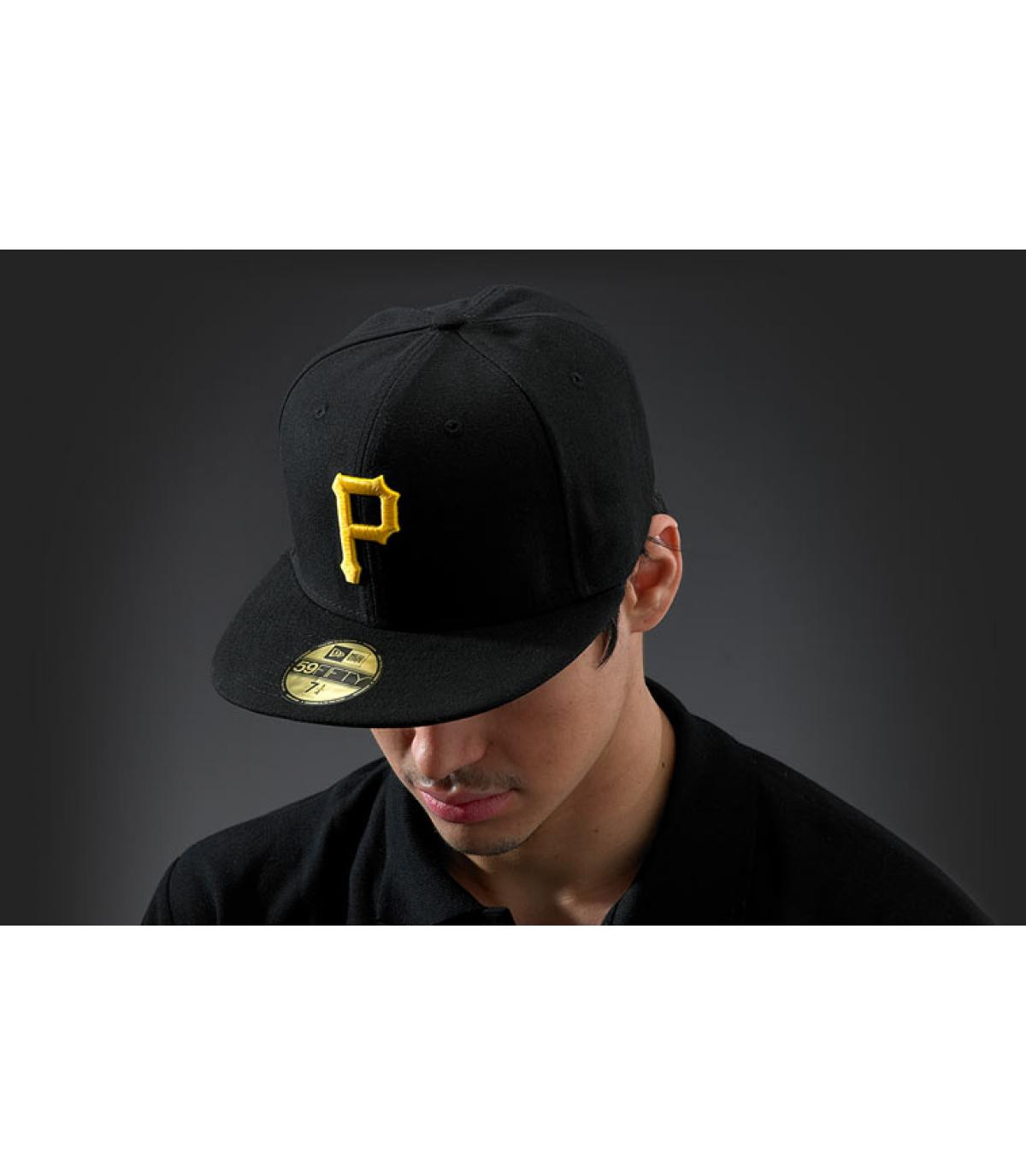 Casquette Pittsburgh noire Casquette Pittsburgh 59fifty on field